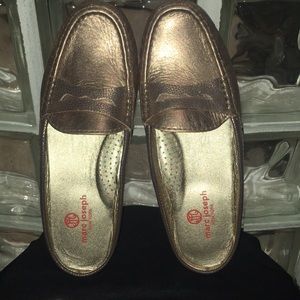 NWOT NEW Marc Joseph Union Mules= metallic copper